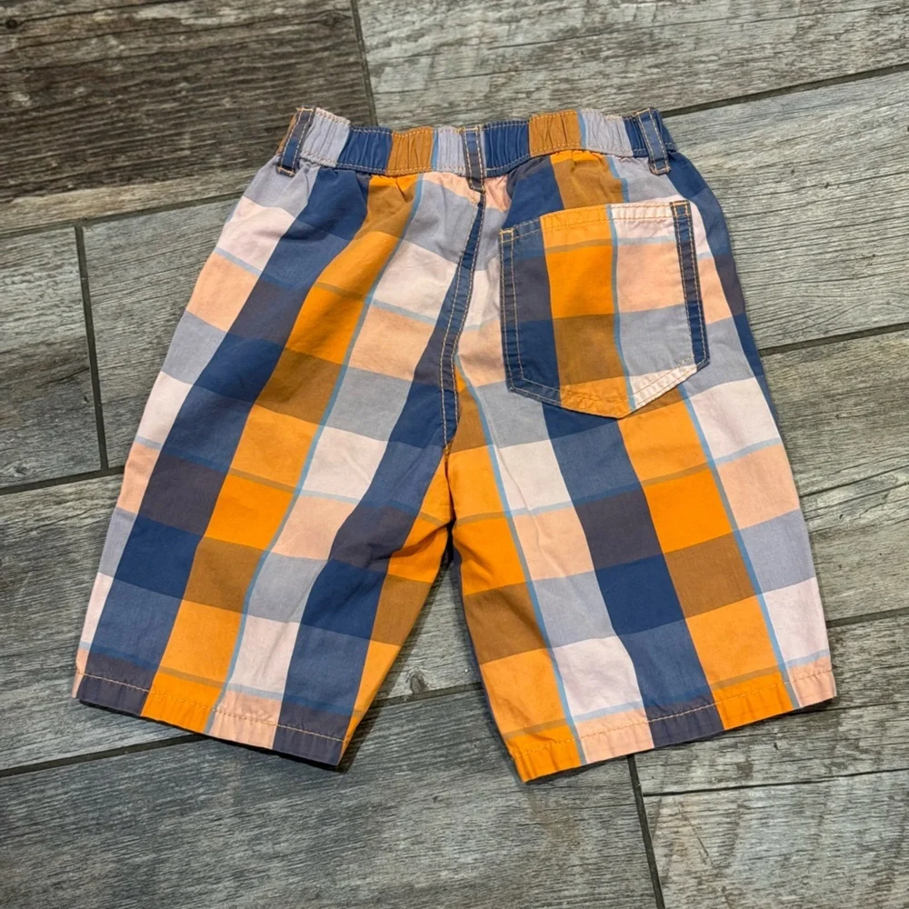 Okie Dokie Orange and Blue Flat Front Shorts​